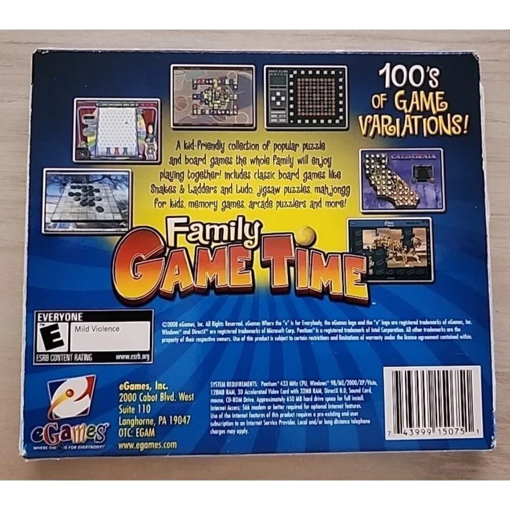 Family Game Time (PC, 2008) 100 More Games